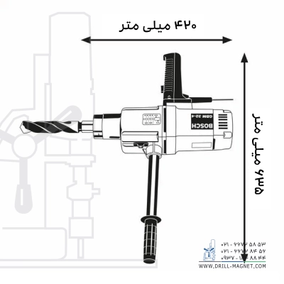اندازه های دریل 32 صنعتی بوش مدل GBM32-4
