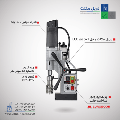 دریل مگنت یوروبور مدل ECO.55S+T