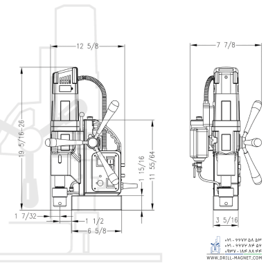 دریل مگنتی یوروبور مدل ECO.55S.T