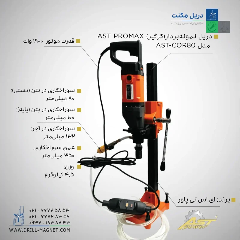 مشخصات قیمت و خرید دستگاه نمونه بردار (کرگیر) AST PROMAX مدل AST-COR80