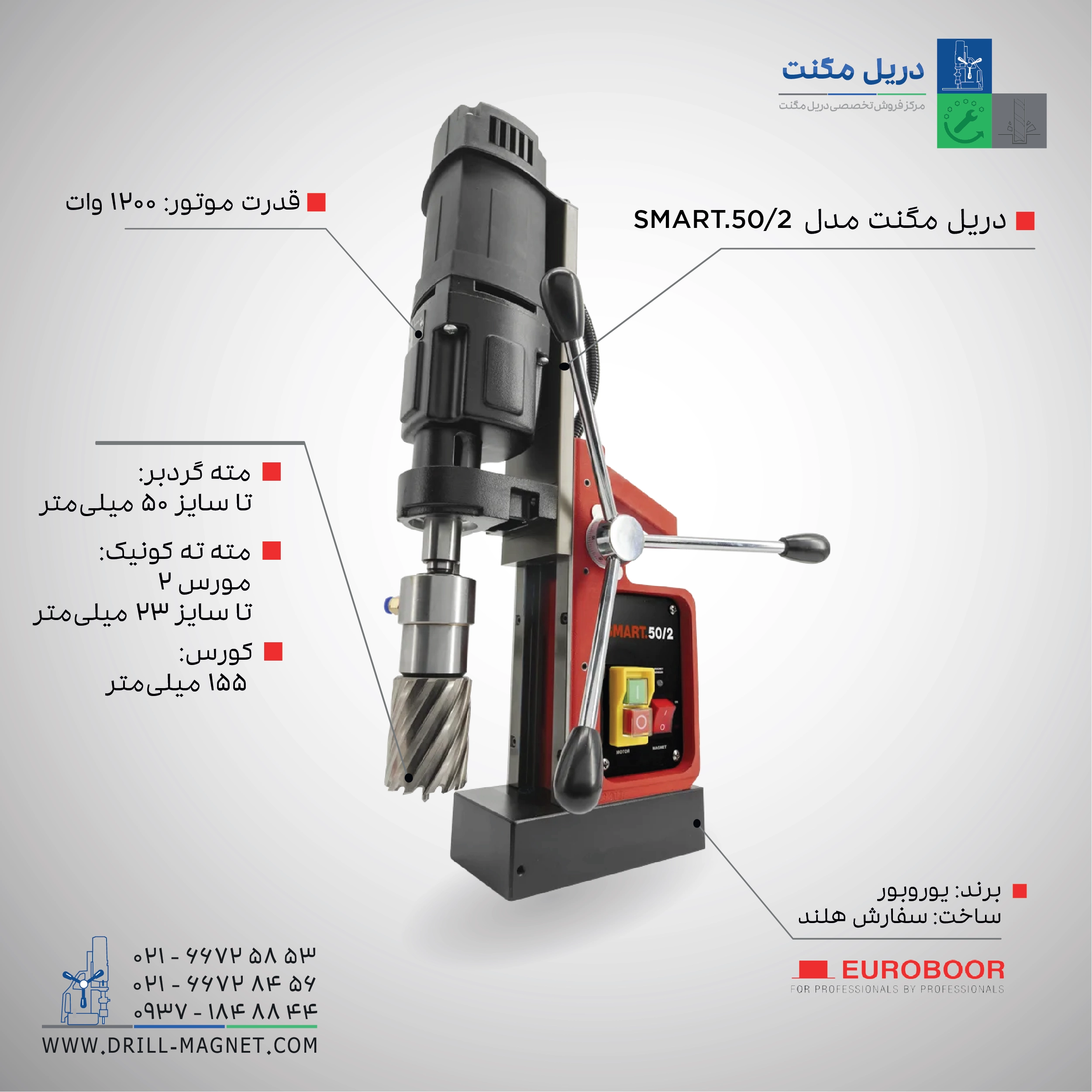 قیمت و خرید و مشخصات فنی دریل مگنت اسمارت مدل SMART.50-2